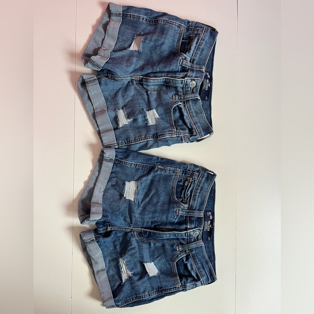 Hollister Blue High-Rise Jean Shorts